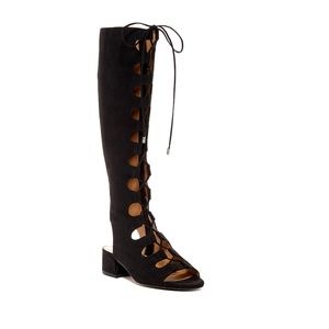 FRANCO SARTO Trystin Suede Gladiator Sandal Black